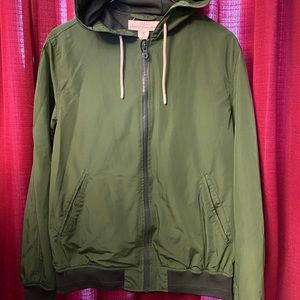 H&M‎ Green-Zip Lightweight Jacket-Size:Medium